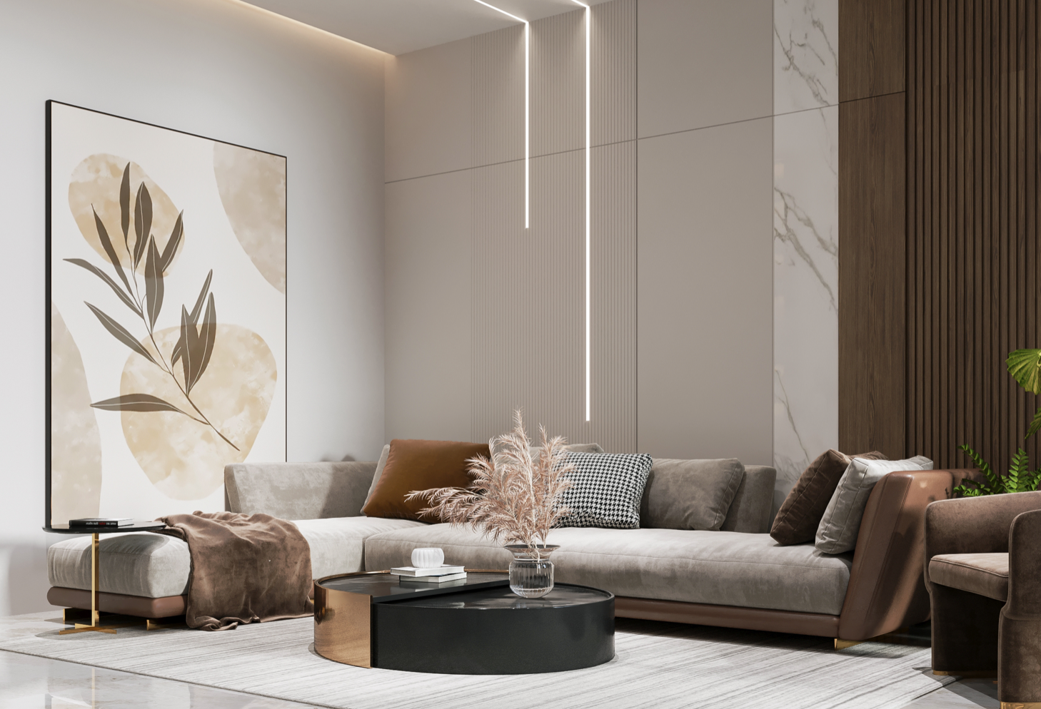 modernes, elegantes Wohnzimmer