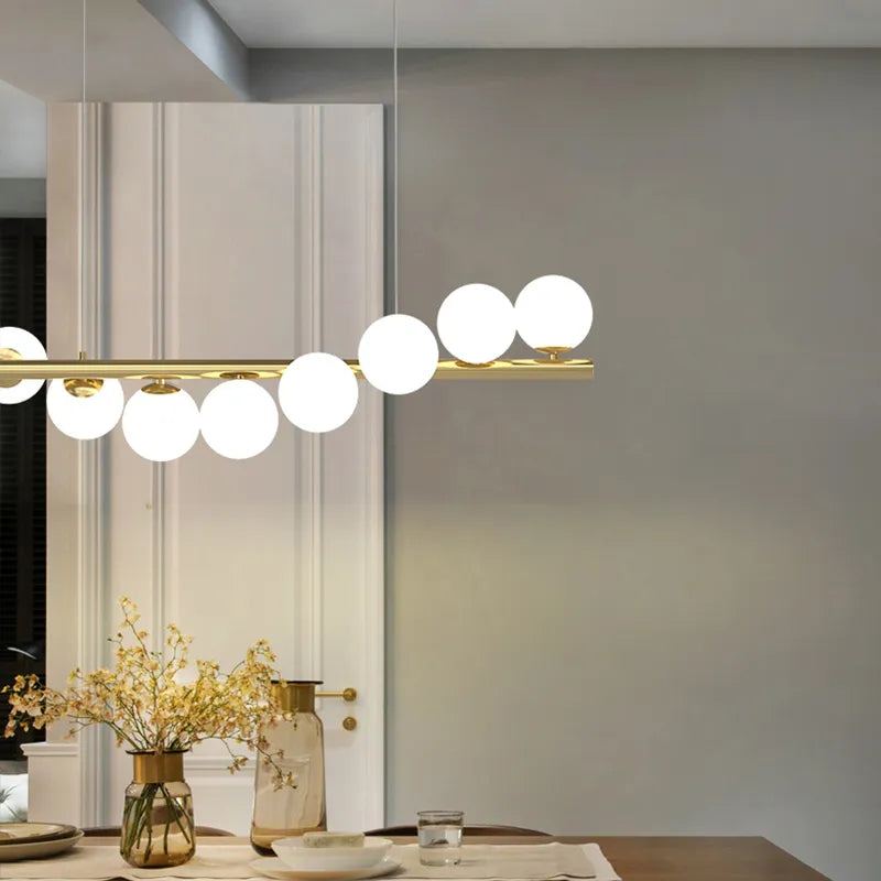 luxus designer Esstischlampe in gold, modernes und elegantes Design