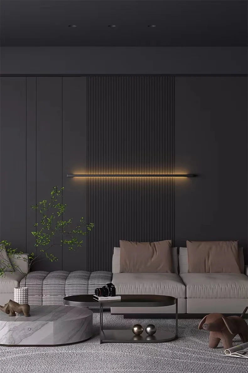 moderne und zeitlose Wohnzimmer Wandlampe in schwarz