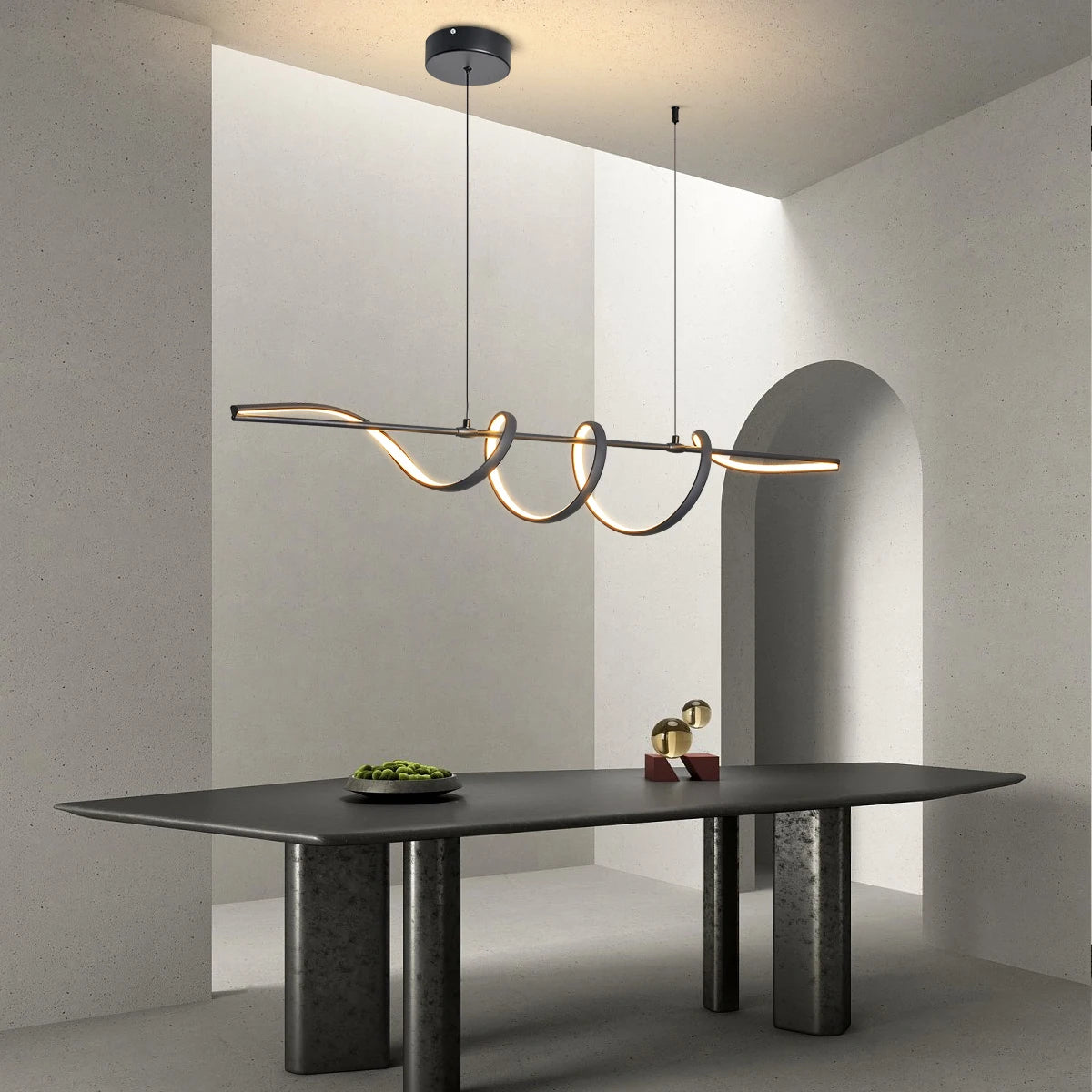 Esstisch Lampe, Moderne Wohnzimmerlampe, Deckenleuchte Esszimmer, schöne Lampe, Hängende Esstisch Leuchte, schwarze Esszimmerlampe, Elegante hängeleuchte