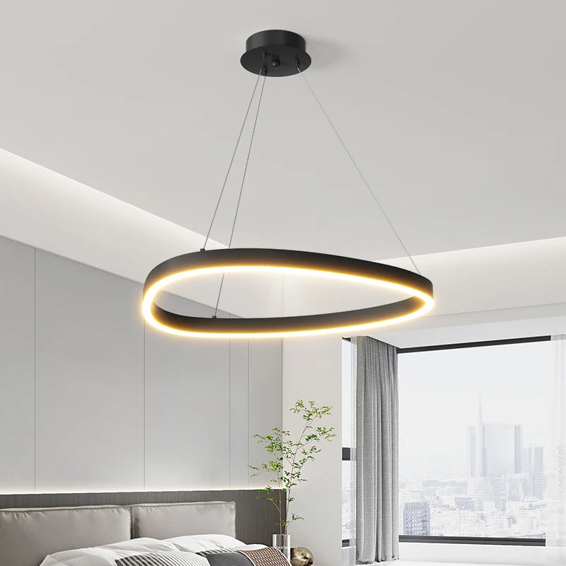 LED Deckenleuchte in schwarz. moderne Schlafzimmer Lampe
