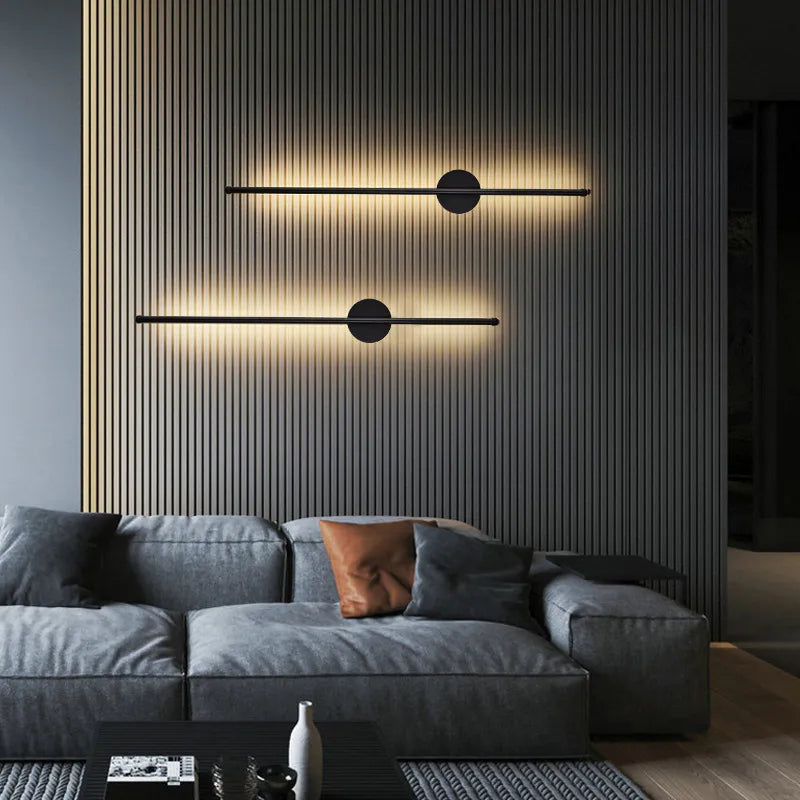 Wohnzimmer Wandlampe in schwarz mit minimalistischem und eleganten Design