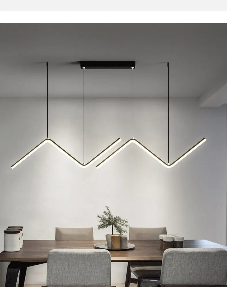 elegante led Küchenlampe, schwarz
