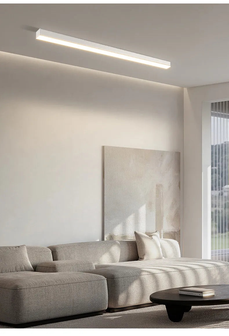 weiße, dezente Wohnzimmer led Deckenlampe