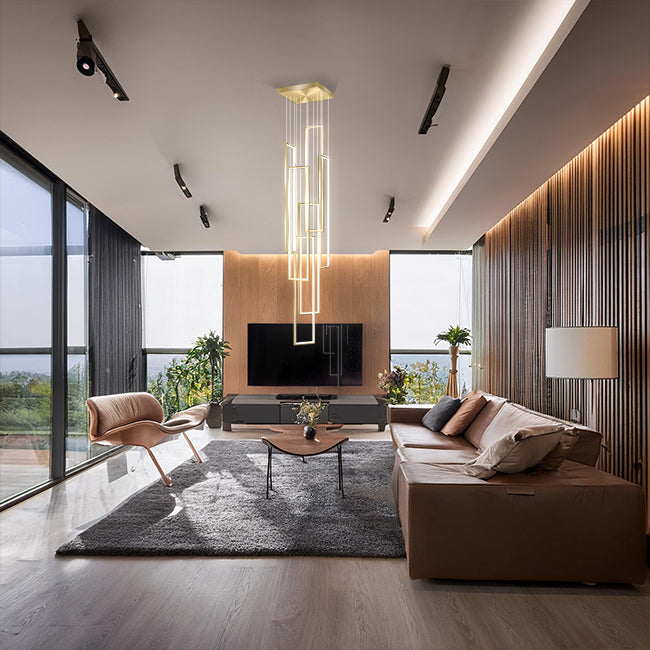 Designerlampe Wohnzimmer, Ausgefallene Wohnzimmerleuchte, moderne Deckenlampe, Elegante Flurlampe, Deckenlampe innen