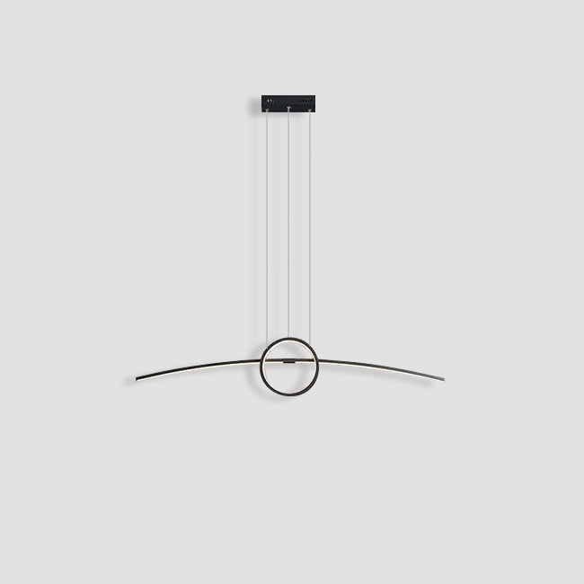 hängende led Esstischlampe, schwarz