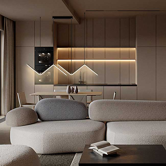 schwarze Esszimmerlampe led