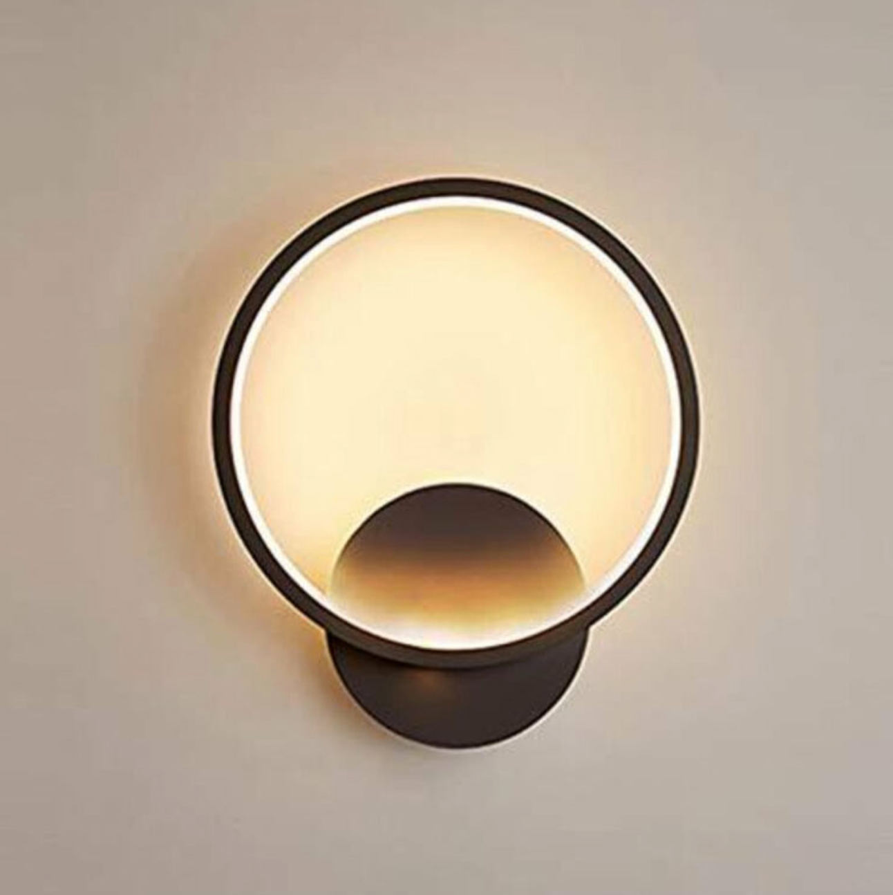 minimalistische LED designer Wandlampe in schwarz