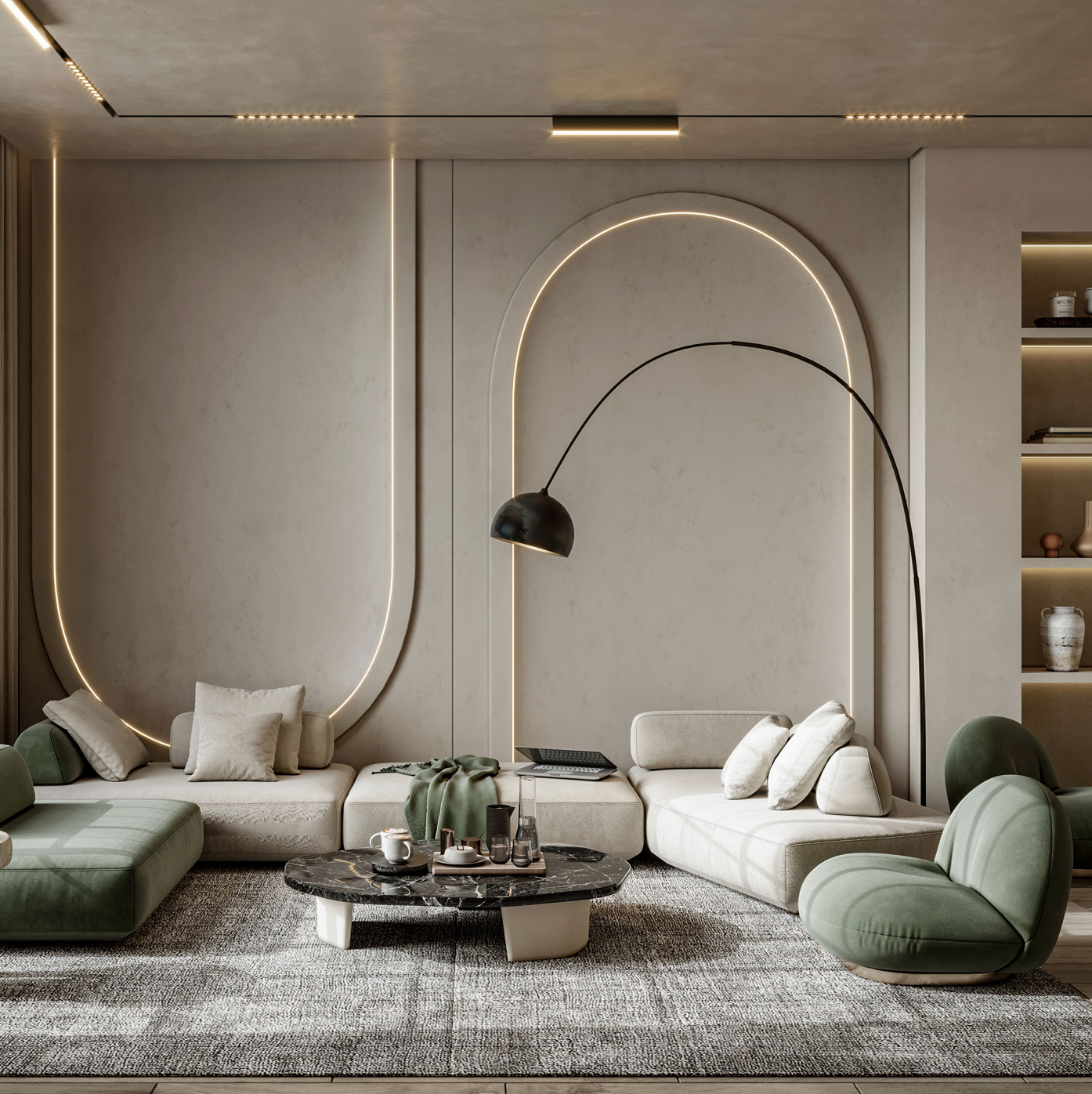 moderne Wohnzimmer Einrichtung