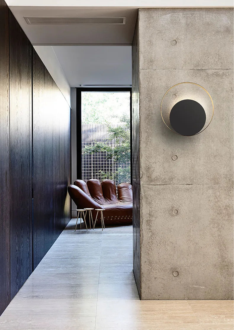 Wandlampe flur in schwarz. Modernes Design. Led Wandleuchte dimmbar. 