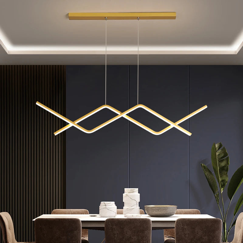 hängende Küchenlampe, modernes Design, gold