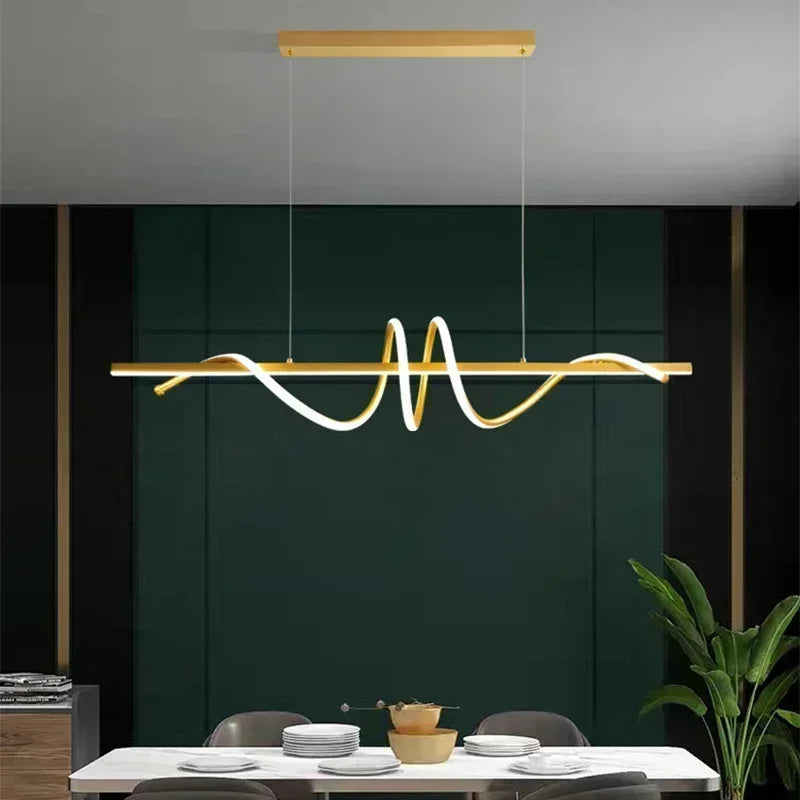 Esszimmerleuchte, Moderne Deckenlampe, Leuchte für Esstisch, Elegante luxus LED Lampe fürs Wohnzimmer, stufenlos dimmbare Deckenleuchte