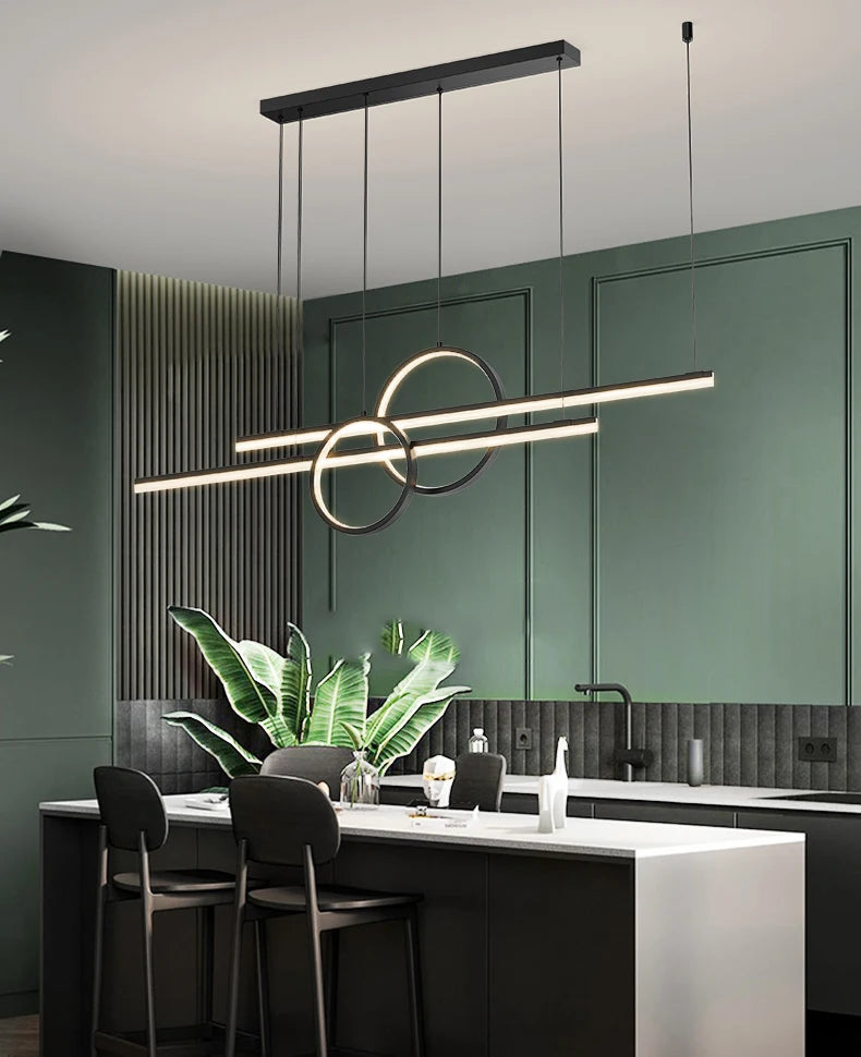 außergewöhnliche LED Deckenlampe für die Küche in schwarz, dimmbar