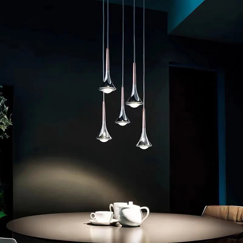 moderne Wohnzimmerlampe, Deckenleuchte Wohnzimmer, Ausgefallene Deckenlampe, Moderne LED Leuchte Tropfen