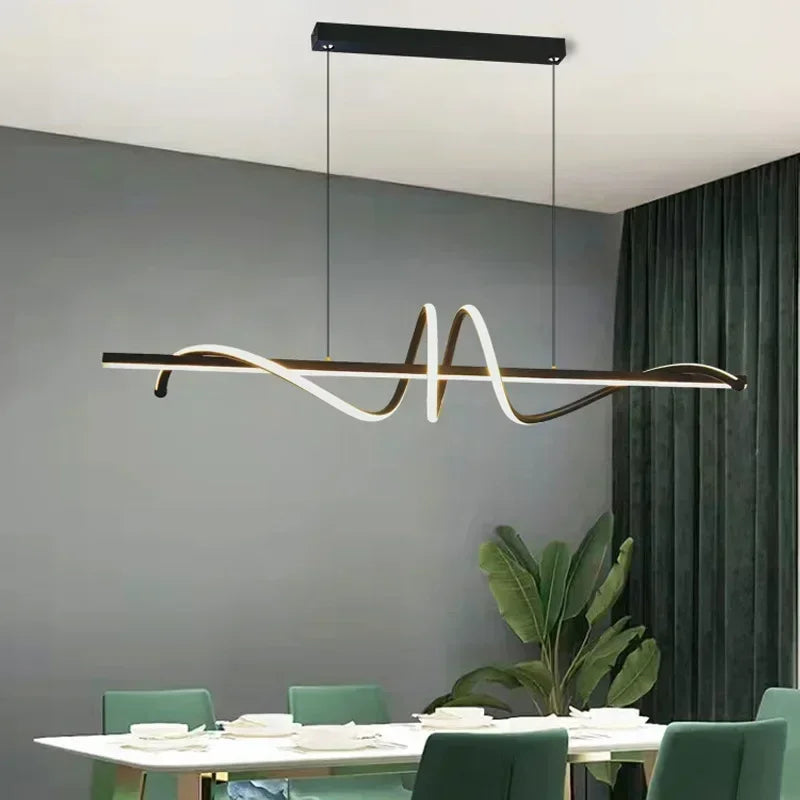 Esszimmerleuchte, Elegante Deckenlampe, Leuchte für Esstisch, Ausgefallene LED Lampe fürs Wohnzimmer, stufenlos dimmbare Deckenleuchte