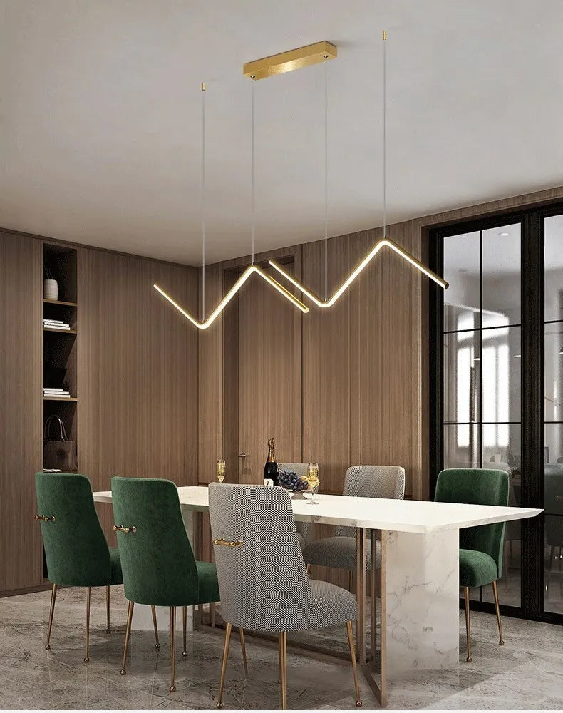 moderne Küchenlampe, gold, led, hängend
