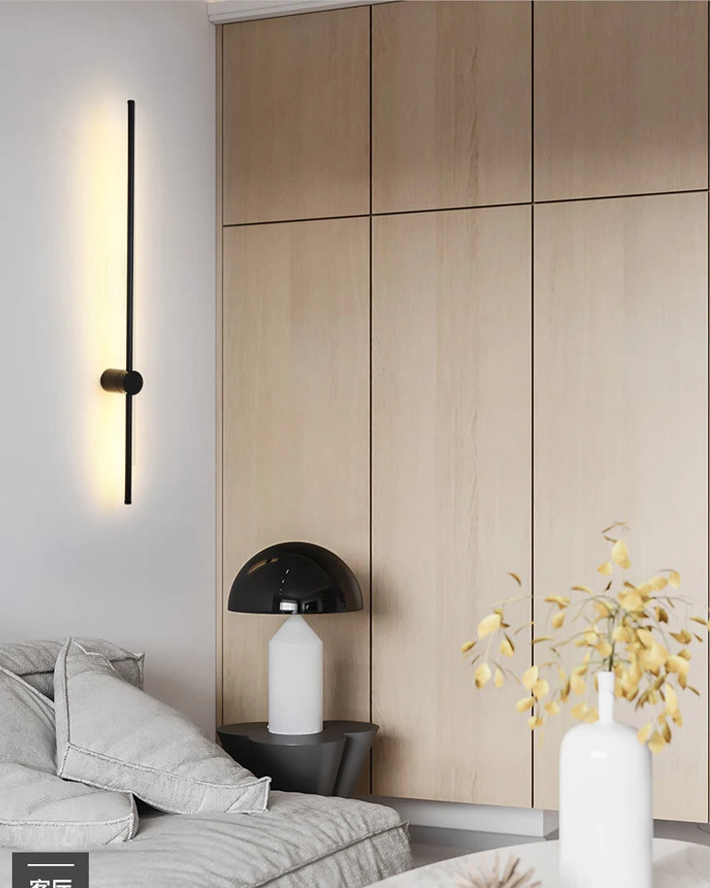 Schlafzimmer Wandlampe in schwarz mit modernem Design