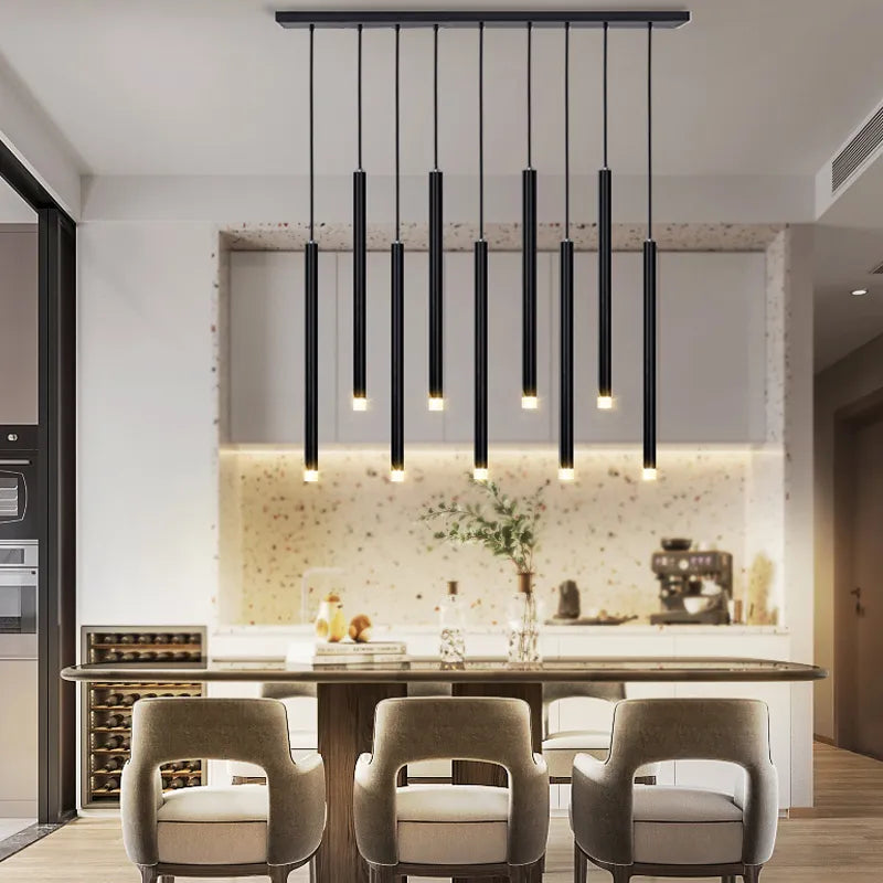 hängende Esszimmerlampe, modern, schwarz
