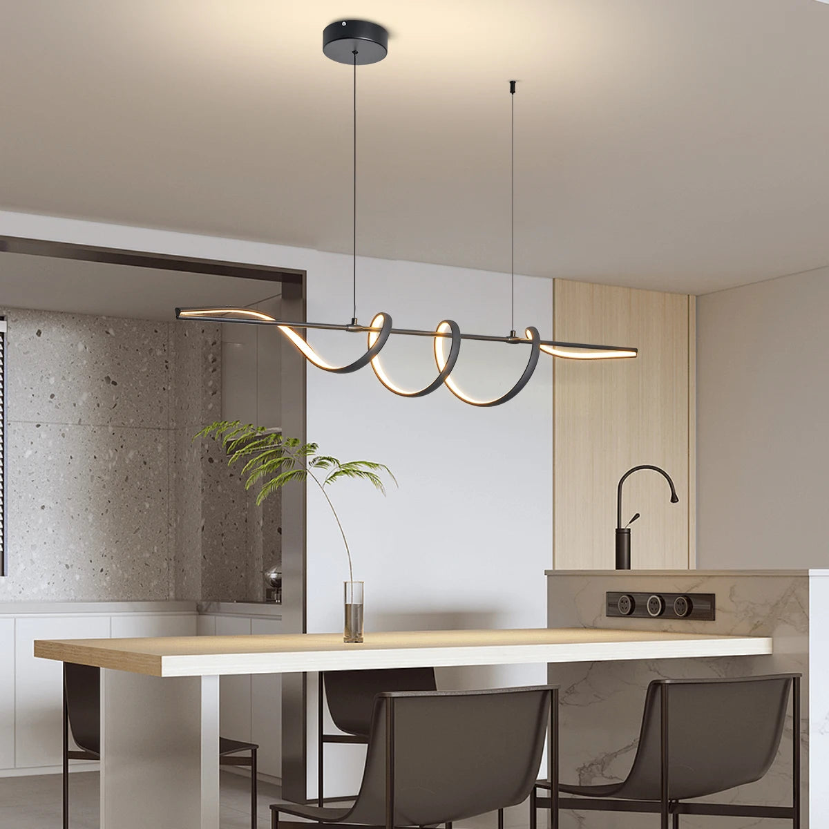 Esstisch Lampe, Moderne Wohnzimmerlampe, Ausgefallene Deckenleuchte Esszimmer, schöne Lampe, Hängende Esstisch Leuchte, schwarze Esszimmerlampe
