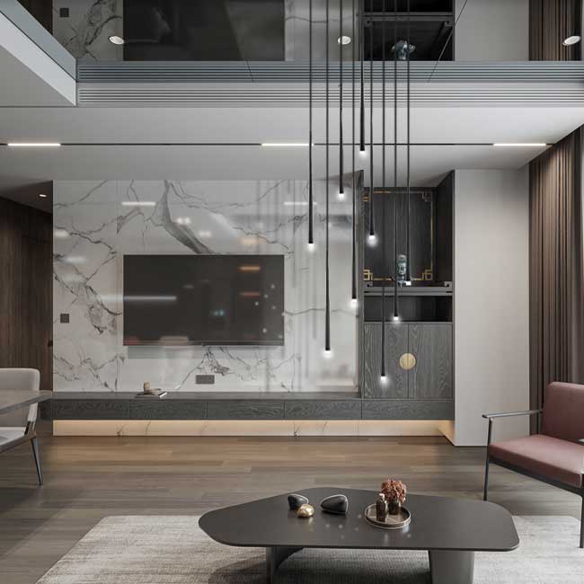 Ausgefallene deckenlampe Wohnzimmer. Moderne Leuchte in schwarz. 