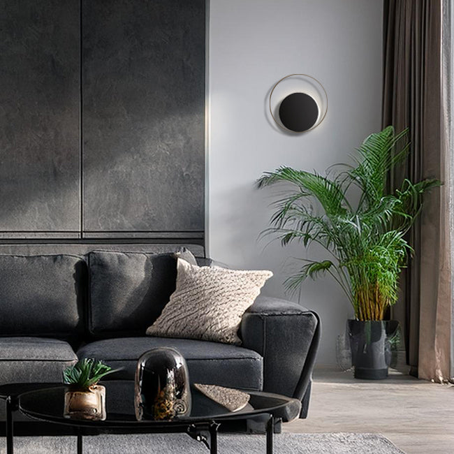 Wandleuchte in modernem design. Led Wandlampe flur. Schwarze Wandleuchte 
