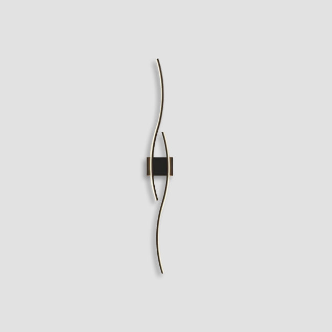 Ausgefallene Wandlampe Wohnzimmer. Led Wandleuchte in weiß und schwarz. Dimmbar