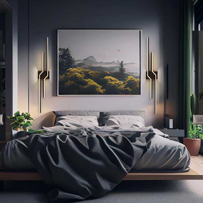 moderne und schöne LED Wandlampe fürs Schlafzimmer, dimmbar