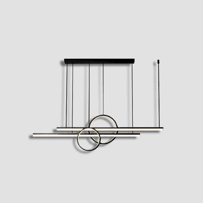 moderne LED Deckenlampe in stilvollem, schwarzen Design