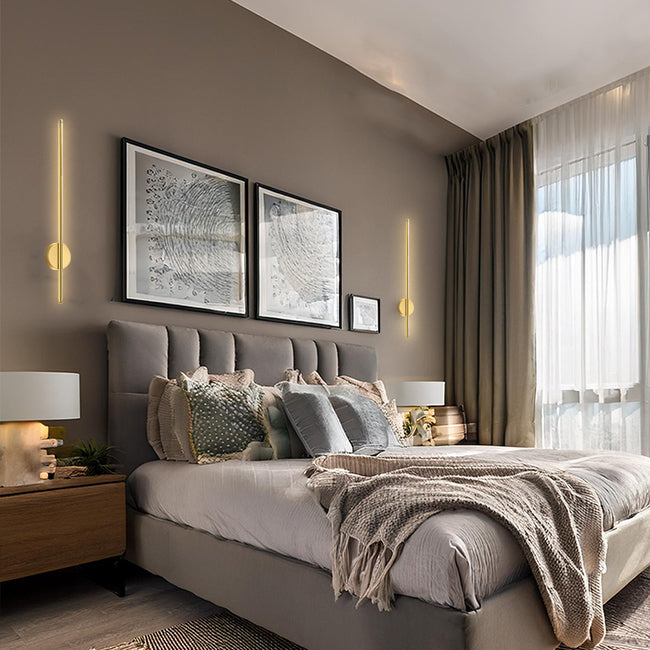 edle LED Wandlampe in gold