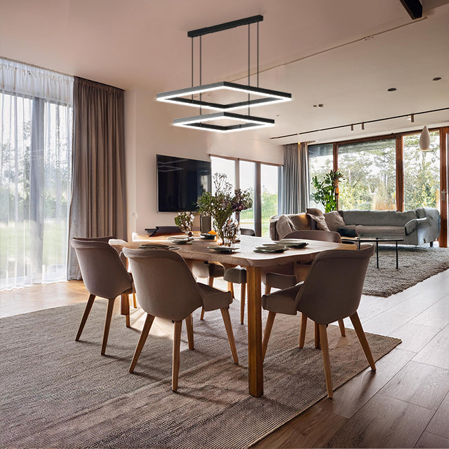 edle Esszimmerlampe rechteckig