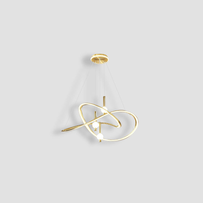 goldene Deckenlampe, nordisch
