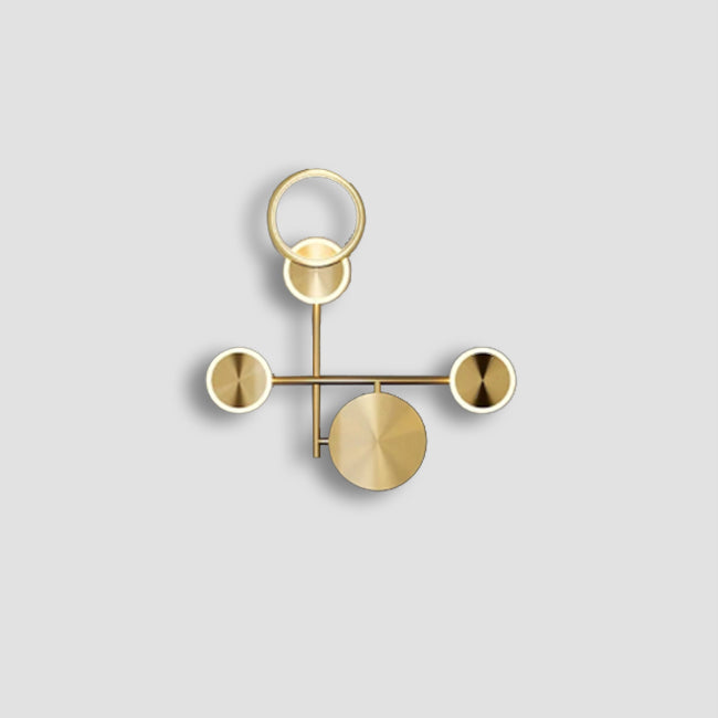 Wandlampe mit LED-Ringen